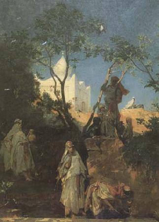 Gustave Guillaumet Ain Kerma (source du figuier) smala de Tiaret en Algerie (mk32) France oil painting art
